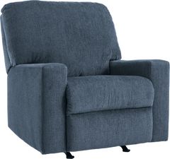 Signature Design by Ashley® Rannis Navy Manual Rocker Recliner