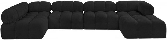 Meridian Furniture Ames 6-Piece Black Modular Sectional with Ottoman-1