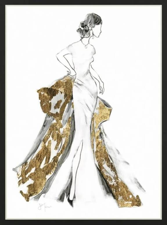 Classy Art All That Glitters I by Tava Studios Mirrored Frame Wall Art-1