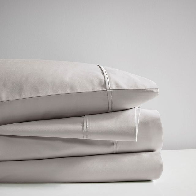 Olliix by Madison Park 525 Thread Count Gray Queen Cotton Rich Sheet Set-3