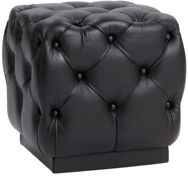 Classic Home Briar Midnight Raven 18" Square Ottoman-0