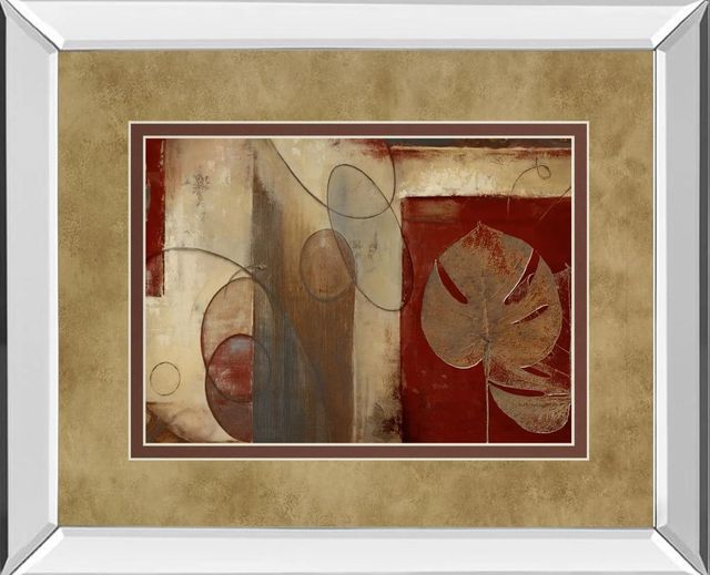 Classy Art Inspiration In Crimson by Patricia Pinto Mirror Framed Wall Art-0
