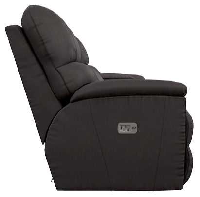 La-Z-Boy® Trouper Walnut Leather Power Reclining Loveseat with Console, Headrest, and Lumbar-2