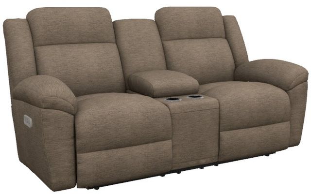 La-Z-Boy® Joel Brownstone Power Reclining Loveseat with Console and Headrest-0
