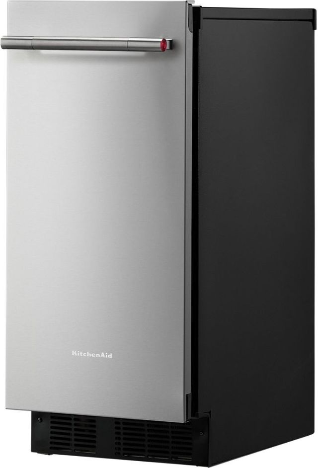 KitchenAid® 15” 25 lb. PrintShield™ Stainless Steel Ice Maker-1
