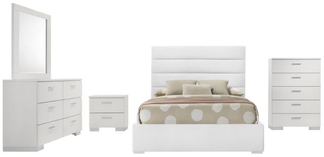Coaster® Felicity 5-Piece White Full Bedroom Set -0