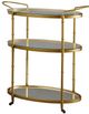 Olliix by Madison Park Signature Antique Gold Lauren Bar Cart-1