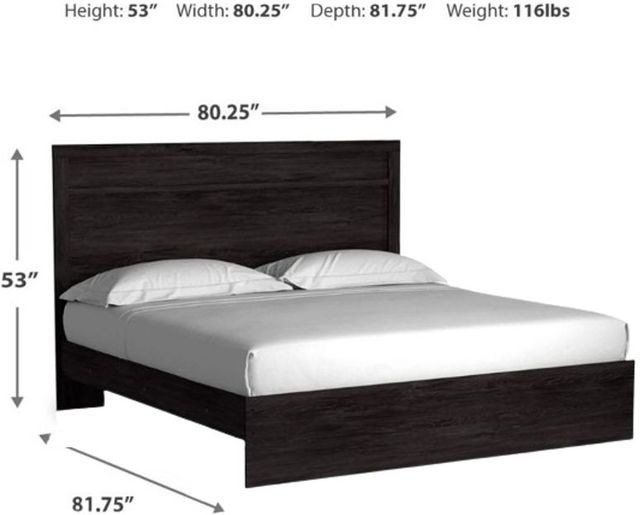 Signature Design by Ashley® Belachime Charcoal King Panel Bed-4