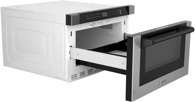 ZLINE Autograph Edition 1.2 Cu. Ft. Stainless Steel/Matte Black Microwave Drawer-3