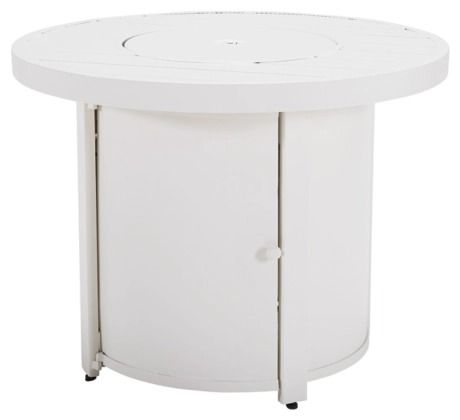 Signature Design by Ashley® Sundown Treasure White Fire Pit Table-0