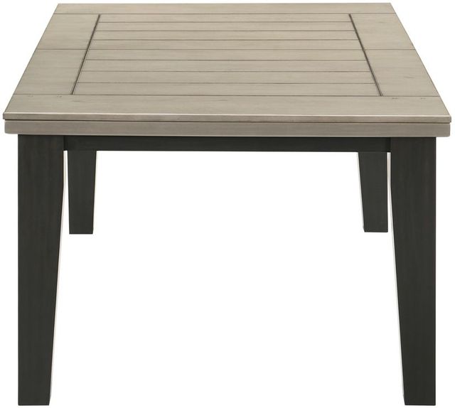 Crown Mark Bardstown Light Gray Dining Table with Black Base-4
