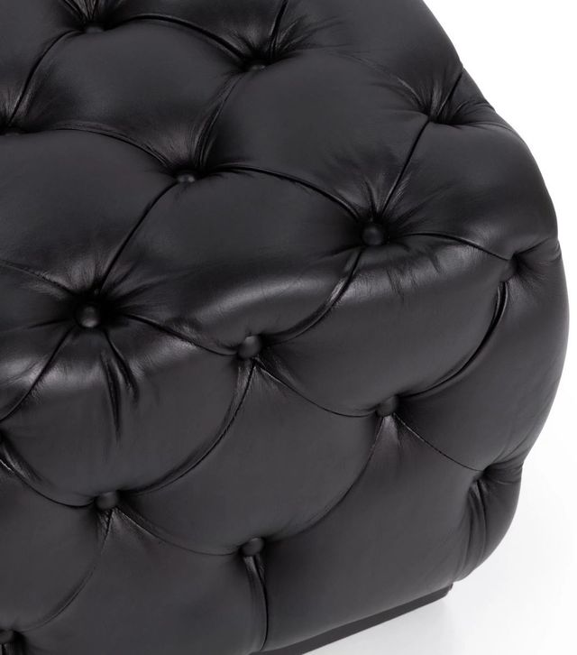Classic Home Briar Midnight Raven 18" Square Ottoman-3