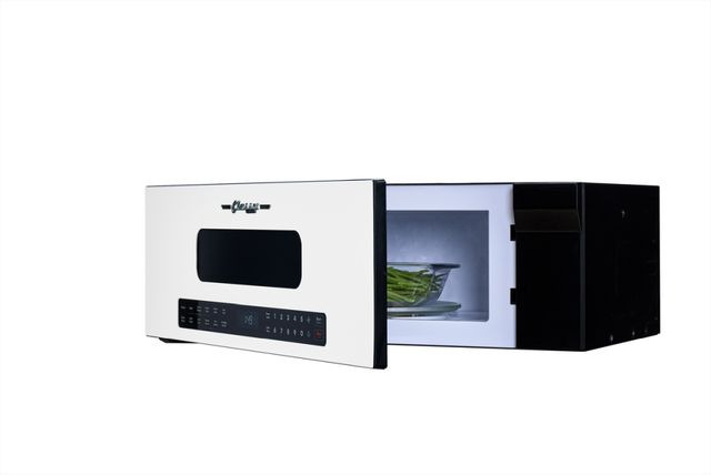 Unique Appliances Classic Retro 30" 1.2 Cu. Ft. Marshmallow White Over the Range Microwave-4