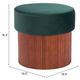 Zuo® Modern Boto Brown/Green Storage Ottoman-4
