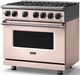Viking® 7 Series 36" Blush Pro Style Natural Gas Range-3