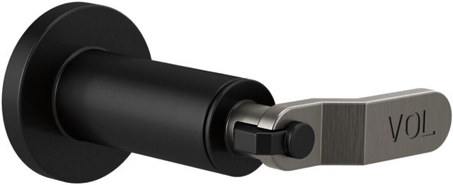Brizo Litze® Matte Black/Brilliance® Luxe Steel® Sensori® Volume Control Trim - Industrial Lever-0