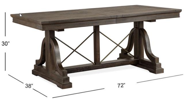 Magnussen Home® Westley Falls Graphite 72" Trestle Dining Table-2