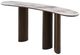 ACME Furniture Hanale Natural Marble Top Console Table with Brown Legs-0