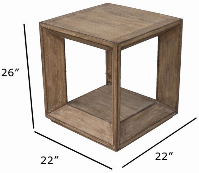 Nest Home Collections Luke Antique Natural End Table-3