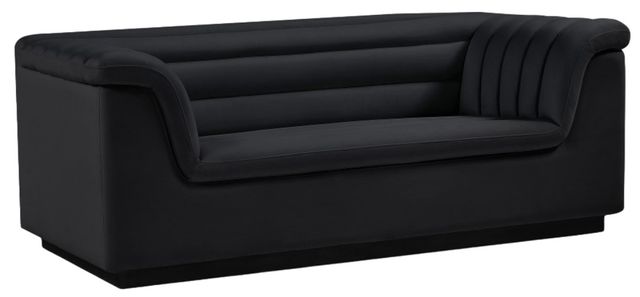 Meridian Furniture Cascade Black Velvet Loveseat-0