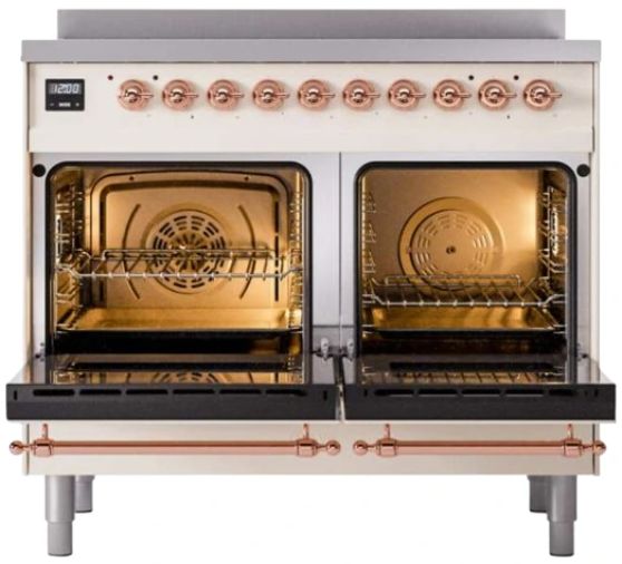 Ilve® Nostalgie II Series 40" Antique White Pro Style Induction Range-0