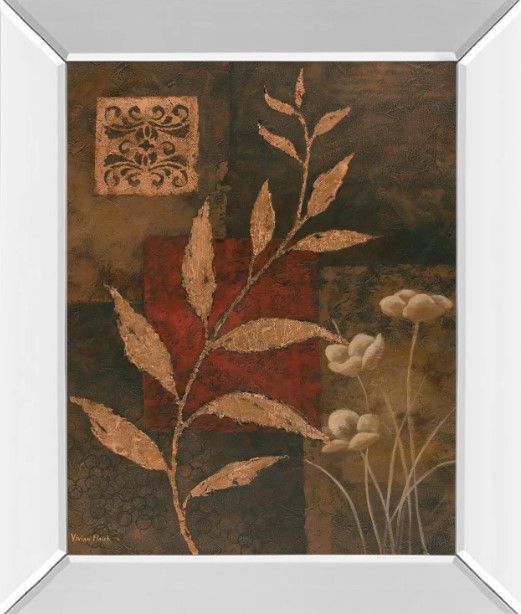 Classy Art Copper Rhythm I by Vivian Flasch Framed Wall Art-0