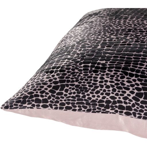 Surya Safari Black 18"x18" Toss Pillow with Polyester Insert-1