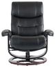 BarcaLounger® Dawson Frampton Black Manual Pedestal Recliner and Ottoman Set-2