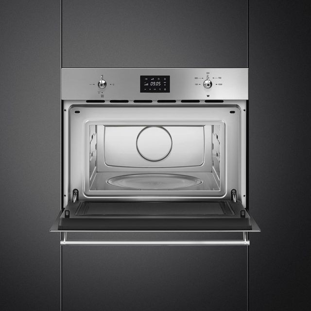 Smeg 1.3 Cu. Ft. Fingerprint-Proof Stainless Steel Built In Microwave-2
