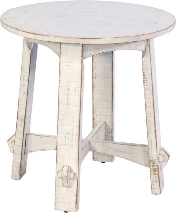 Sunny Designs™ Marina White Sand Round End Table-0