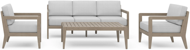 homestyles® Sustain 4-Piece Gray Outdoor Loveseat Set-0