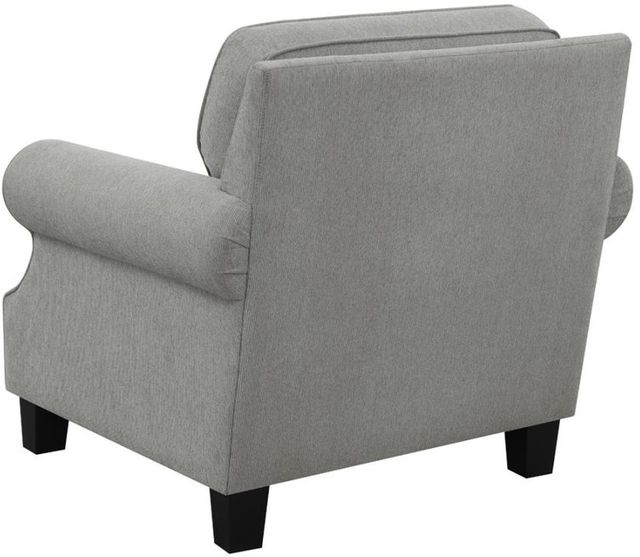 Coaster® Sheldon Grey Upholstered Chair with Rolled Arms-3