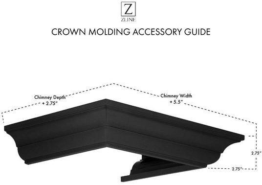 ZLINE Black Stainless Steel Crown Molding-3