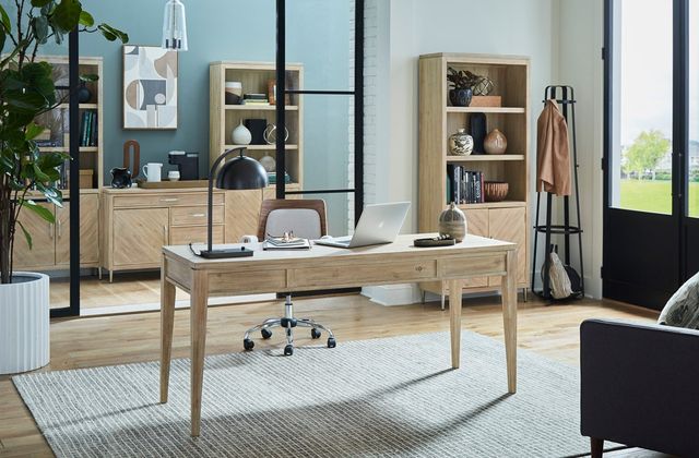 aspenhome® Maddox Biscotti Door Bookcase-1
