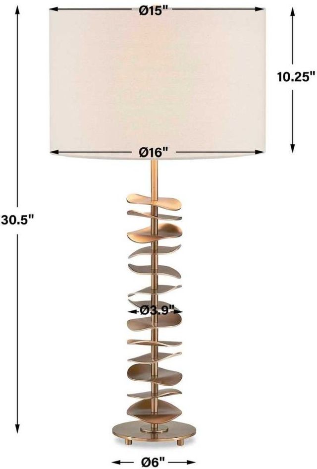 Uttermost® Akoa Warm Antique Brass Table Lamp-3