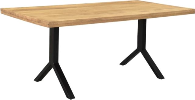 Moe's Home Collection Trix Honey Oak Dining Table with Black Base-0