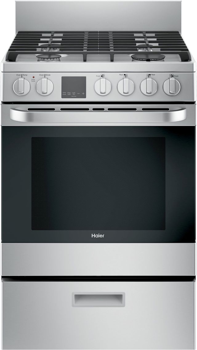 Haier 24" Stainless Steel Freestanding Gas Range-0