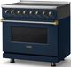 Viking® 5 Series 36" Slate Blue Pro Style Induction Range with Brushed Brass Trim-2