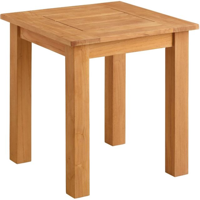 Linon Cannon Natural Teak Wooden Outdoor Side Table-0