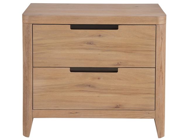 Universal Explore Home™ New Modern Walker Natural Oak 2 Drawer Nightstand-0