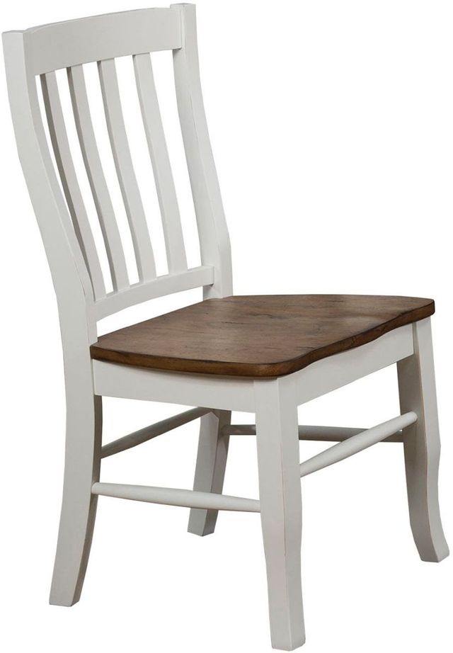 Winners Only® Pacifica Rustic Brown/White Dining Side Chair-0