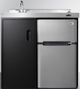 Summit® 36" Black and Stainless Steel All-In-One Kitchenette-0