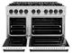 ZLINE Classic Series Autograph Edition 48" Stainless Steel Pro Style Gas Range with White Matte Door and Matte Black Accents-2