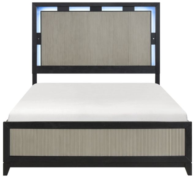 Homelegance® Garrison Charcoal/Gray Eastern King Panel Bed-2