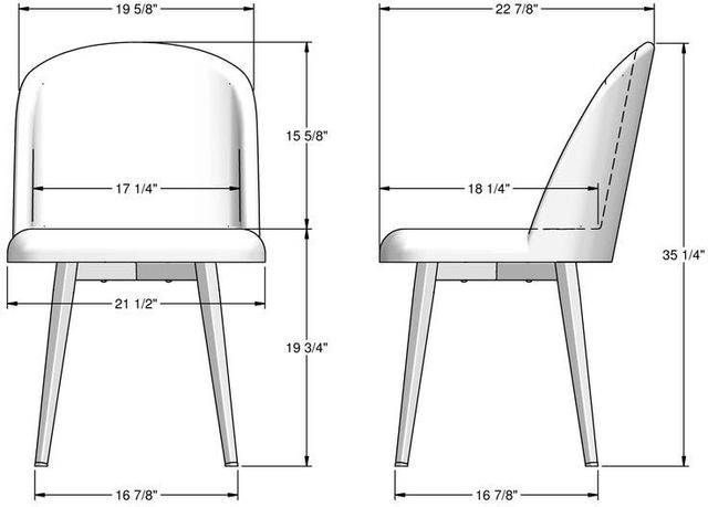 Amisco Customizable Zahra Dining Side Chair-2