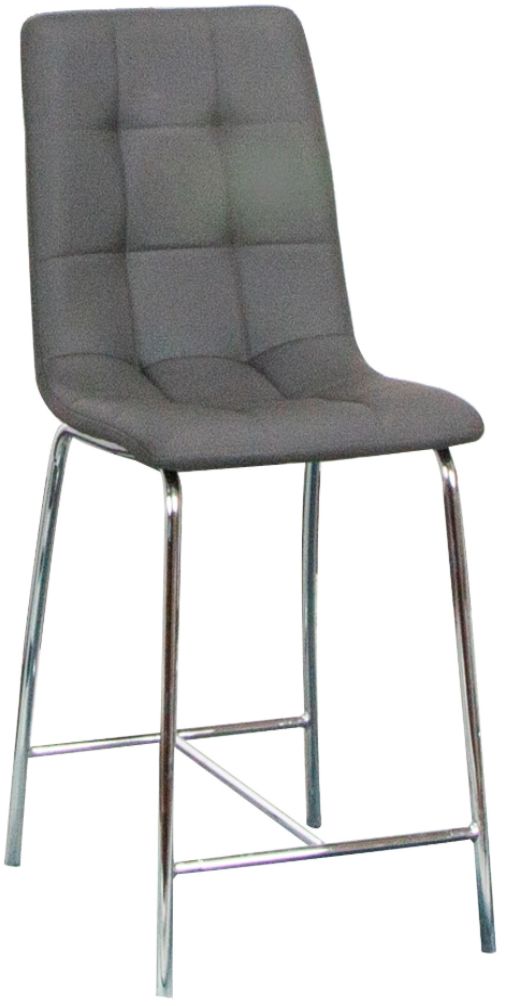 Cramco Napa/Nia Charcoal Gray/Chrome Counter Stool-0