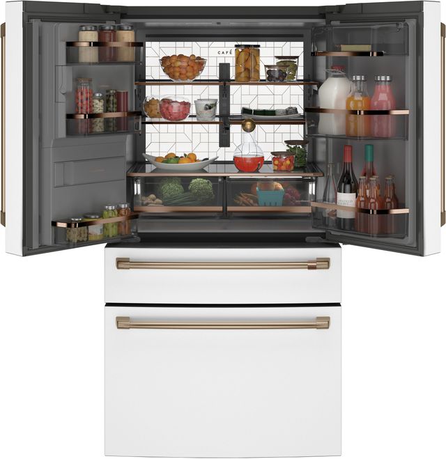 Café™ 36 in.  27.6 Cu. Ft. Matte White 4-Door French Door Refrigerator-2
