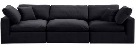 Meridian Furniture Comfy 119" Velvet Sofa-2