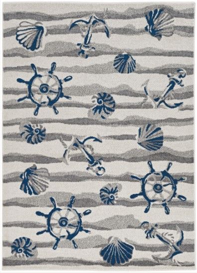 KAS Rugs Lucia Ivory Seashore 5'x8' Area Rug-0