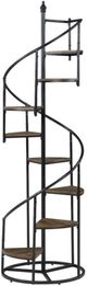 Coaster® Roseglen Rustic Brown/Black 8-Shelf Staircase Bookcase-1